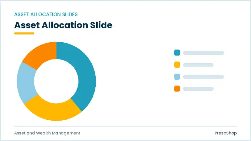 Editable PowerPoint asset allocation slide template, built from recolourable native shapes for asset and wealth management decks