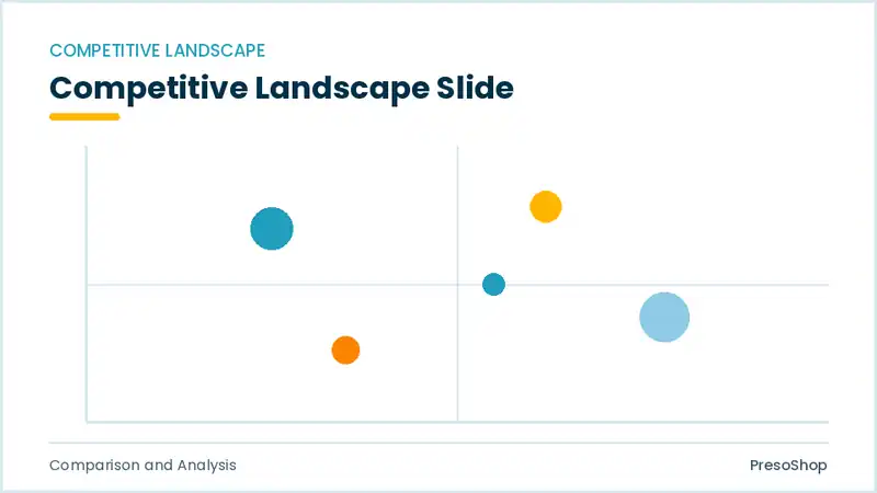 Editable PowerPoint competitive landscape slide template, built from recolourable native shapes for comparison and analysis decks