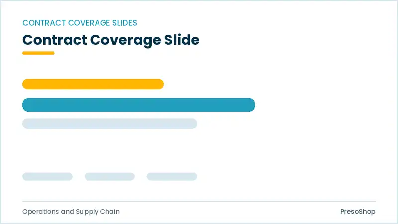 Editable PowerPoint contract coverage slide template, built from recolourable native shapes for operations and supply chain decks