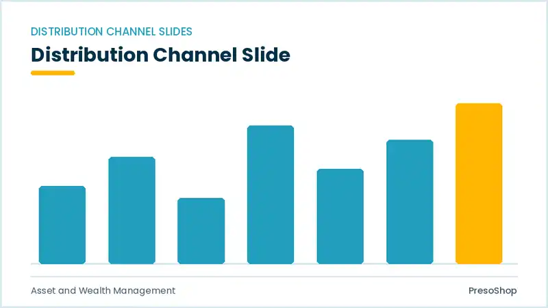 Editable PowerPoint distribution channel slide template, built from recolourable native shapes for asset and wealth management decks
