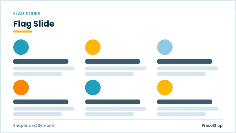 Editable PowerPoint flag slide template, built from recolourable native shapes for shapes and symbols decks
