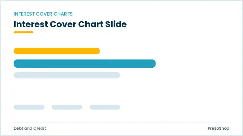 Editable PowerPoint interest cover chart slide template, built from recolourable native shapes for debt and credit decks