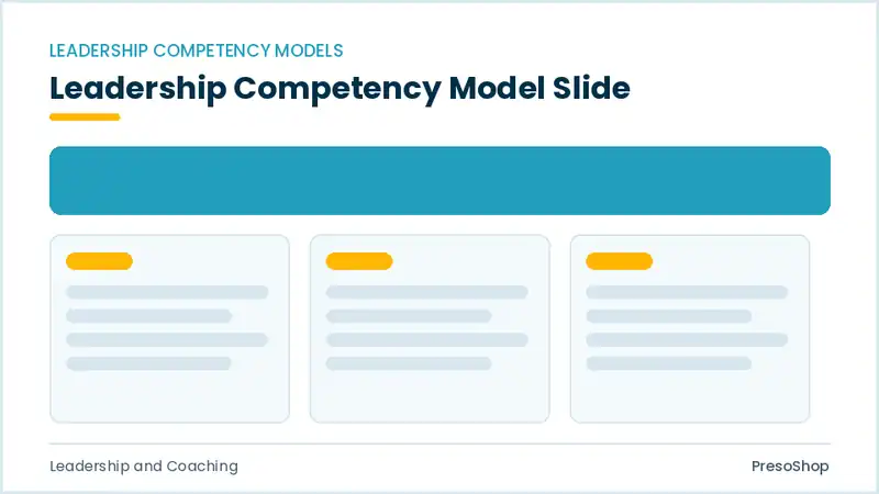 Editable PowerPoint leadership competency model slide template, built from recolourable native shapes for leadership and coaching decks