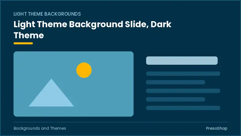 Editable PowerPoint light theme background slide template in a dark theme, built from recolourable native shapes for backgrounds and themes decks