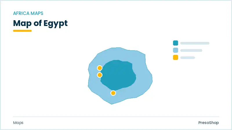 Editable PowerPoint outline map of Egypt in Africa, drawn as recolourable vector shapes for market and territory slides