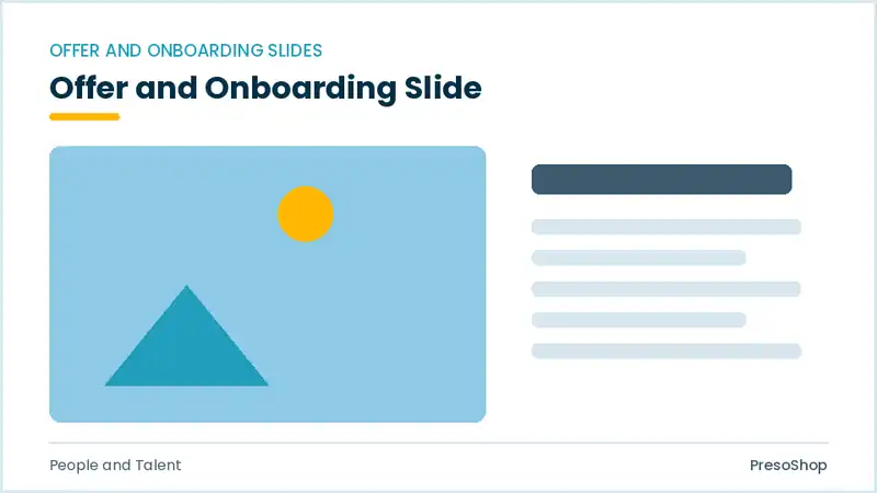 Editable PowerPoint offer and onboarding slide template, built from recolourable native shapes for people and talent decks