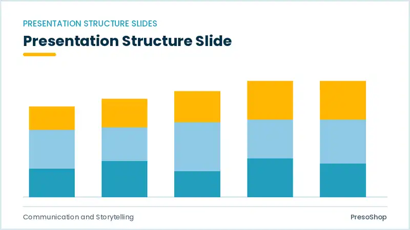 Editable PowerPoint presentation structure slide template, built from recolourable native shapes for communication and storytelling decks