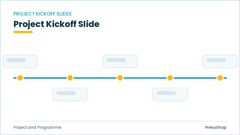 Editable PowerPoint project kickoff slide template, built from recolourable native shapes for project and programme decks