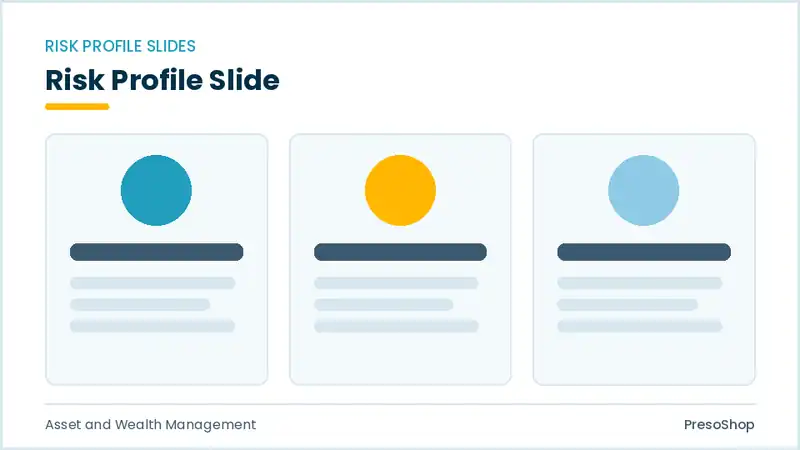 Editable PowerPoint risk profile slide template, built from recolourable native shapes for asset and wealth management decks