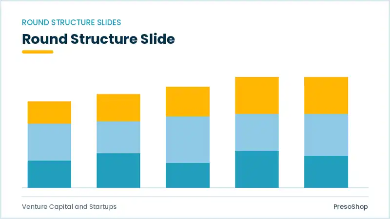 Editable PowerPoint round structure slide template, built from recolourable native shapes for venture capital and startups decks