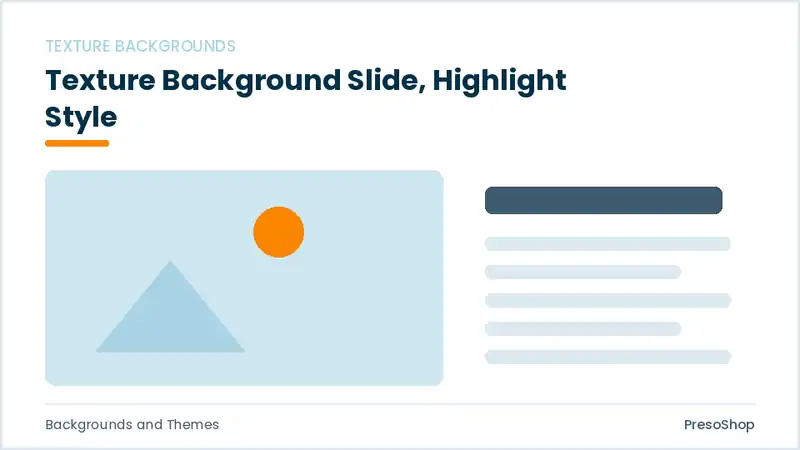 Editable PowerPoint texture background slide template with an accented takeaway, built from recolourable native shapes for backgrounds and themes decks